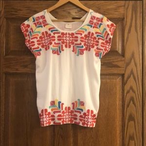 J. Marie Medium Embroidered top